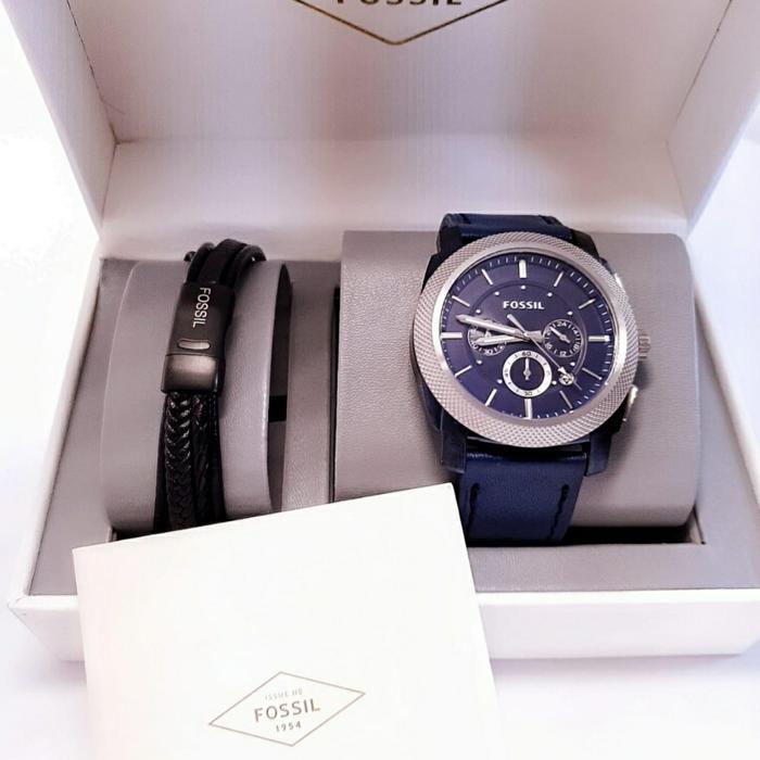 Jam Tangan Pria Fossil Kulit Fullset FS 5262 5232 Gelang LIMITED Ori