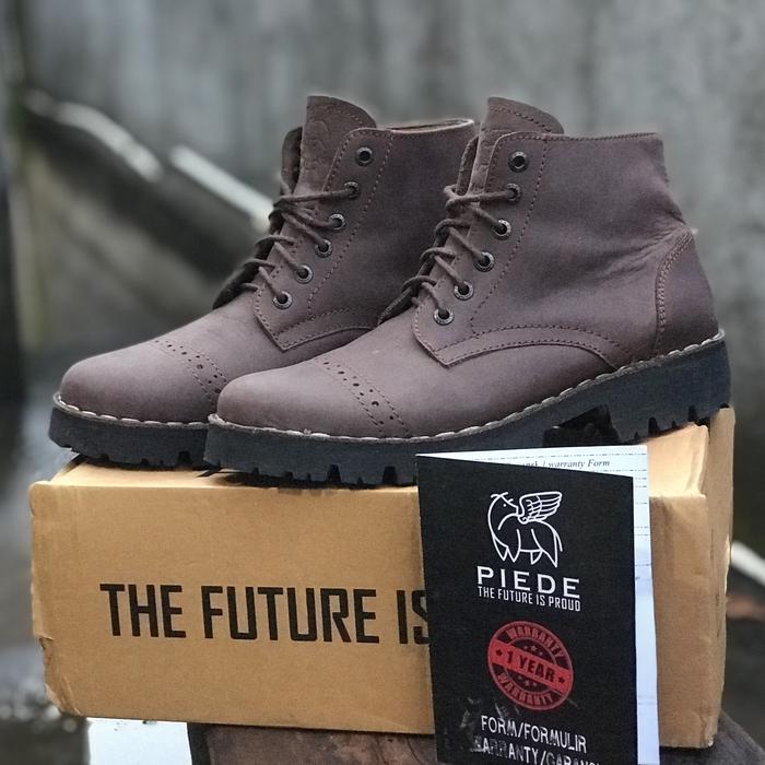 sepatu boots kulit piede footwear gumbo series brow CH leather