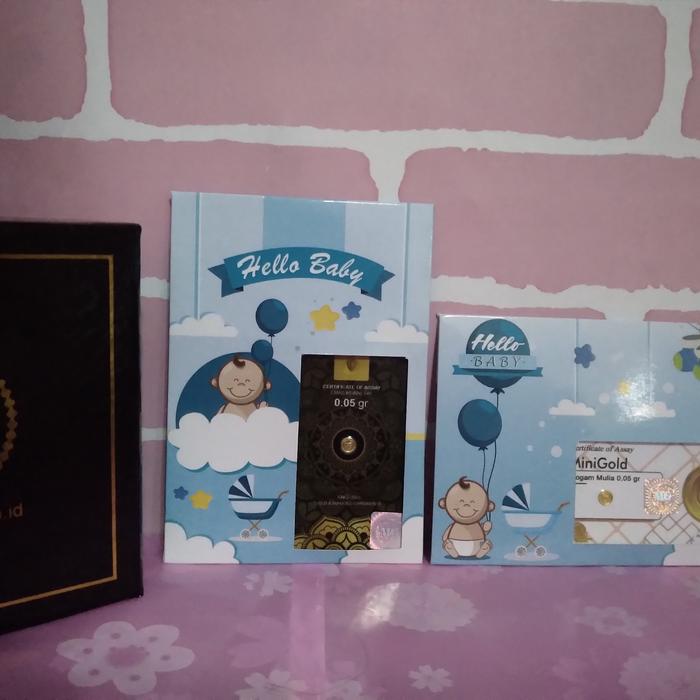 Minigold Black White Gift Series Amplop Antam Hello Baby