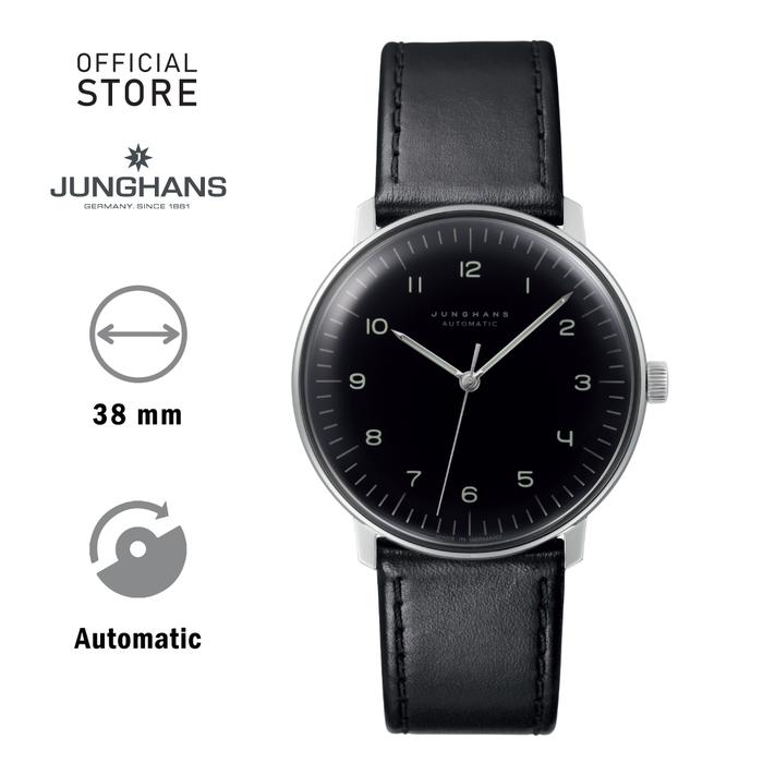 Jam Tangan Junghans Max Bill Automatic 027/3400 Black Digits Dial