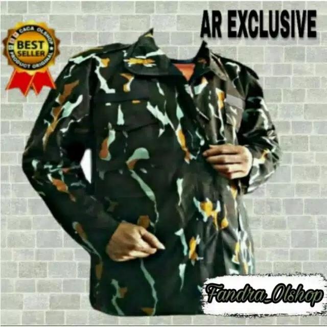 Jaket Loreng Brimob Pelopor Bolak balik Merk Exclusive Original.