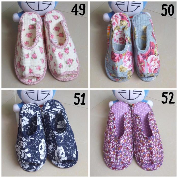 Sandal Wanita Murah Shabby Quilt / Sendal Anti Slip Cantik Rose