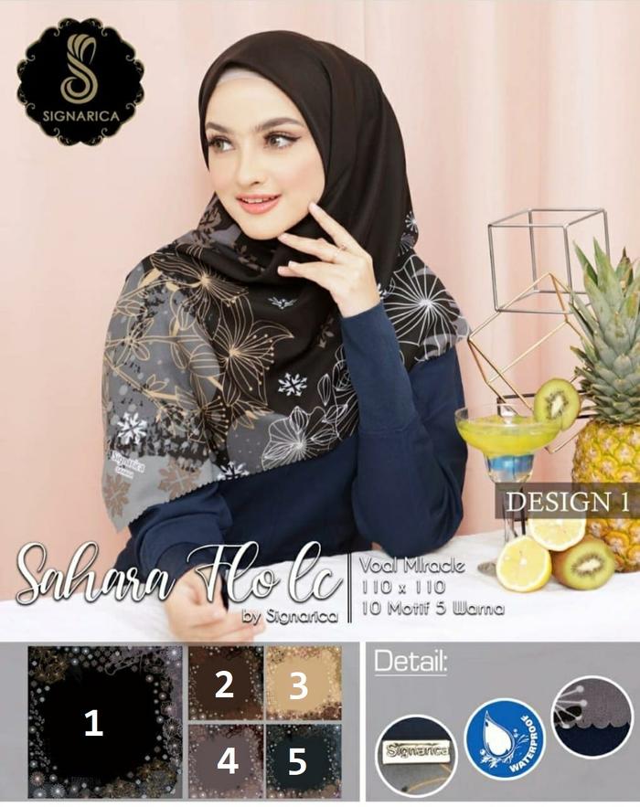 Hijab Segi Empat Sahara Flow Design 01 by Signarica