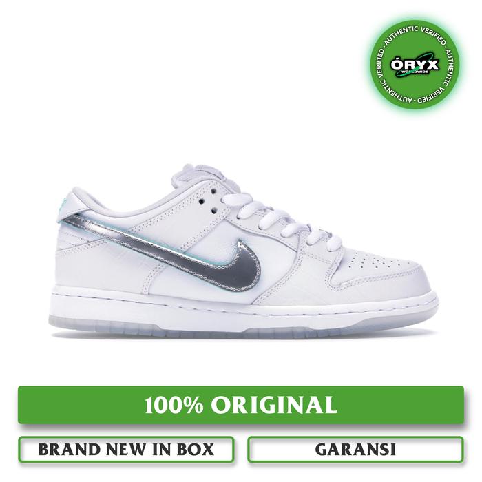 Nike SB Dunk Low Diamond Supply Co. White / Chrome
