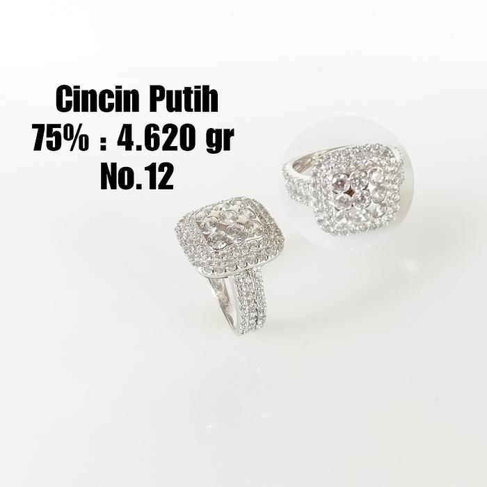 Cincin Emas / Mas Putih 75% Berat 4.620 Gram No.12