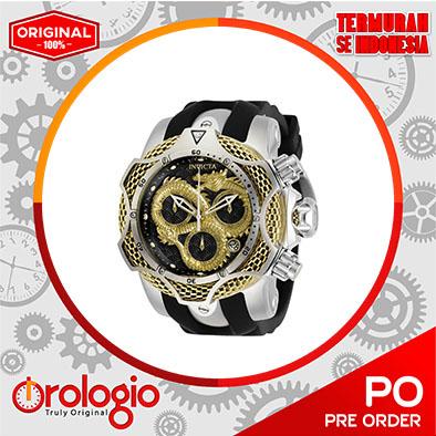 Invicta Reserve Mens 52mm Swiss Venom Dragon Yellow-Gold Black Dial