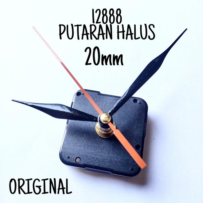 Original Mesin Jam Dinding 12888 Sweep Movement Hemat Batrei 20mm