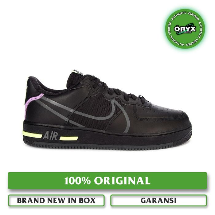 Nike Air Force 1 React Black / Grey / Volt