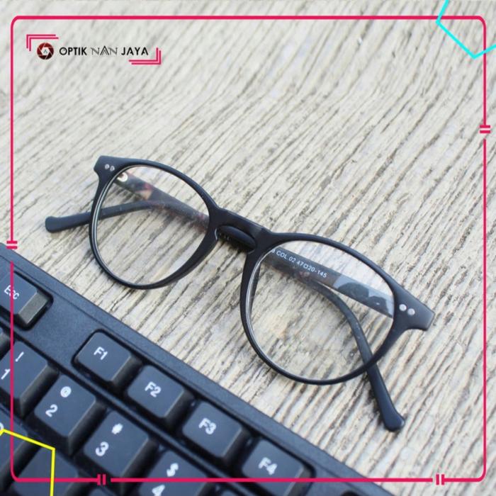 ( GRATIS LENSA ) Frame Kacamata Minus Pria Wanita Vintage Korea B048