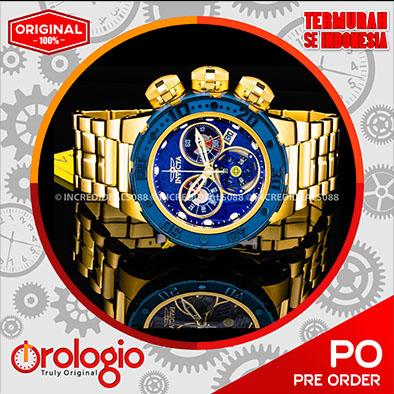 Invicta Men Subaqua Sea Dragon Swiss Chronograph Blue Dial Bezel 18Kt