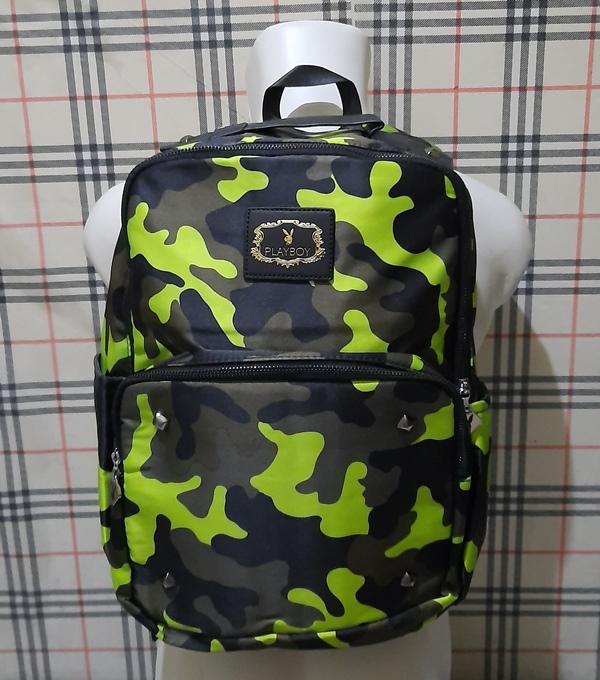 Tas Playboy Woodland PB1018 Backpack Green Original