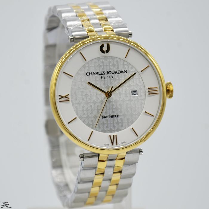 CHARLES JOURDAN CJ1008-1113 - Jam Tangan Pria Original - Silver Gold