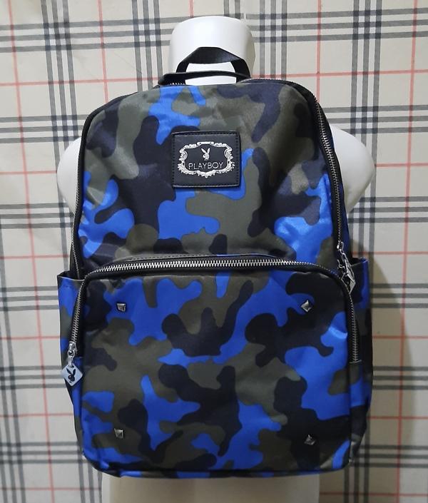 Tas Playboy Woodland PB1018 Backpack Blue Original