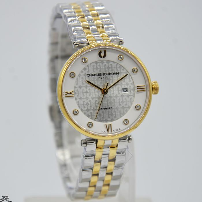 CHARLES JOURDAN CJ1008-2113 - Jam Tangan Wanita Original - Silver Gold
