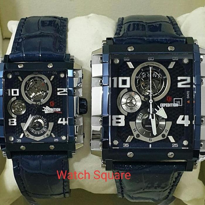 Jam Tangan Couple Original Expedition E6757 Blue Silver ORIGINAL