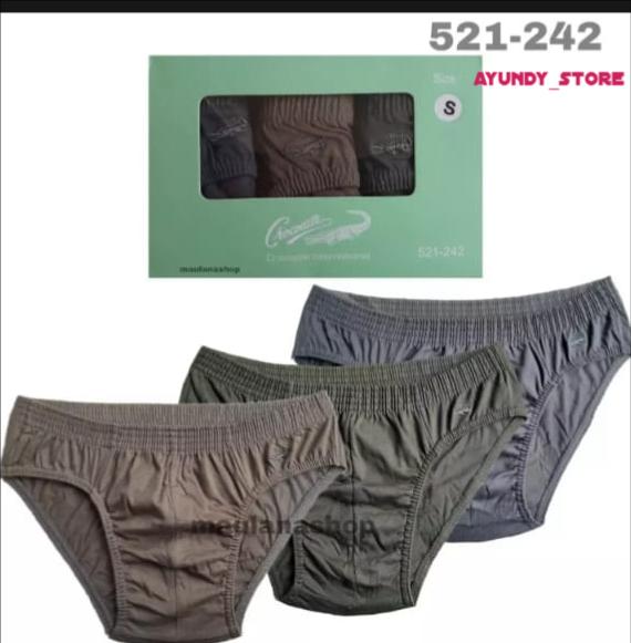 ISI 3 PICS CELANA DALAM CROCODILE PRIA / CD CROCODILE ORIGINAL