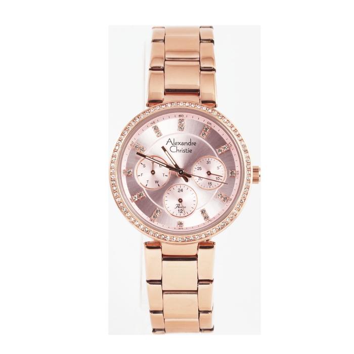 Alexandre Christie AC 2874 BF BRGPN Ladies Rosegold Pink Dial