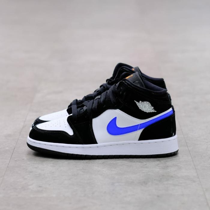 AIR JORDAN 1 MID BLACK RACER BLUE WOMAN NIKE ORIGINAL AUTHENTIC