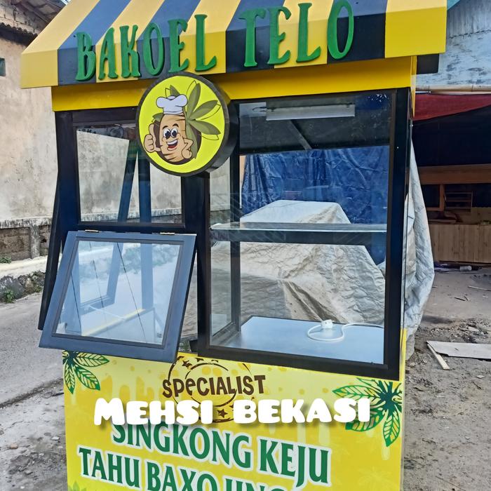 Gerobak booth tahu crispy, brintik, singkong keju dll