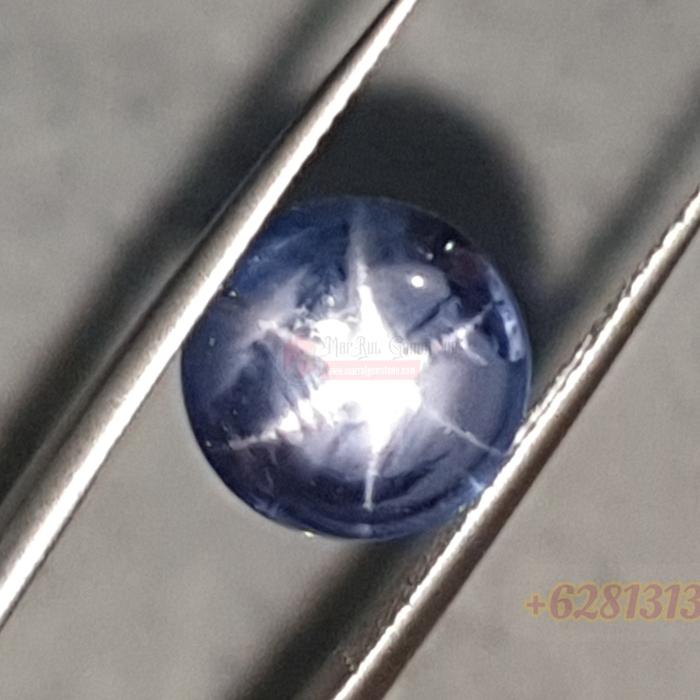 Natural similar royal blue sapphite star burma 7.93ct batu safir asli