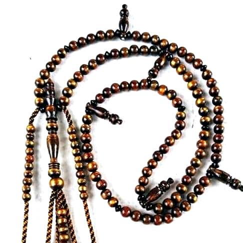 TASBIH TIJANI AKAR BAHAR TUNGGAL/TASBIH YUSER GOLD ASLI/ukuran 8mm  Motif