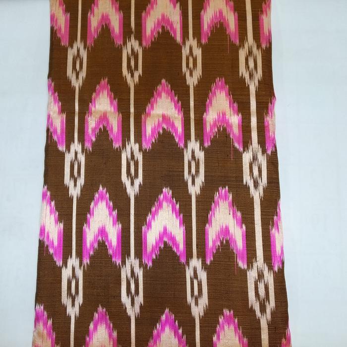 Kain Meteran Sutra Asli 100% Tenun Ikat Motif Co'Bo' Bugis Modern