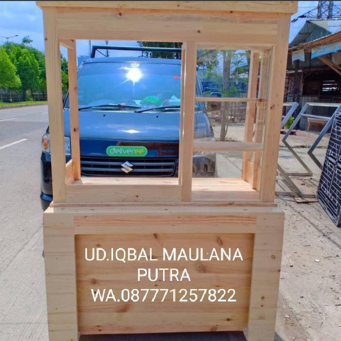 grobak mie ayam/bakso/grobak booth murah bahan kayu jati belanda