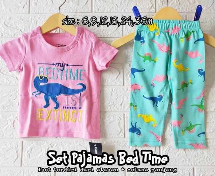 SET PAJAMAS BED TIME stelan anak import piyama baju anak bagus
