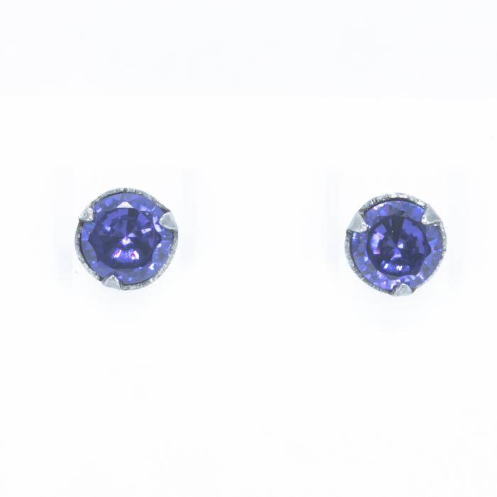 Anting Perak Silver Sterling Garnet Wanita / Giwang Tindik Tusuk AW41