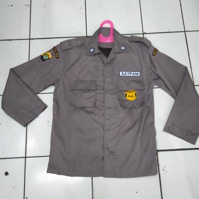 baju seragam pdl satpam security model baru lengkap atribut bet nama