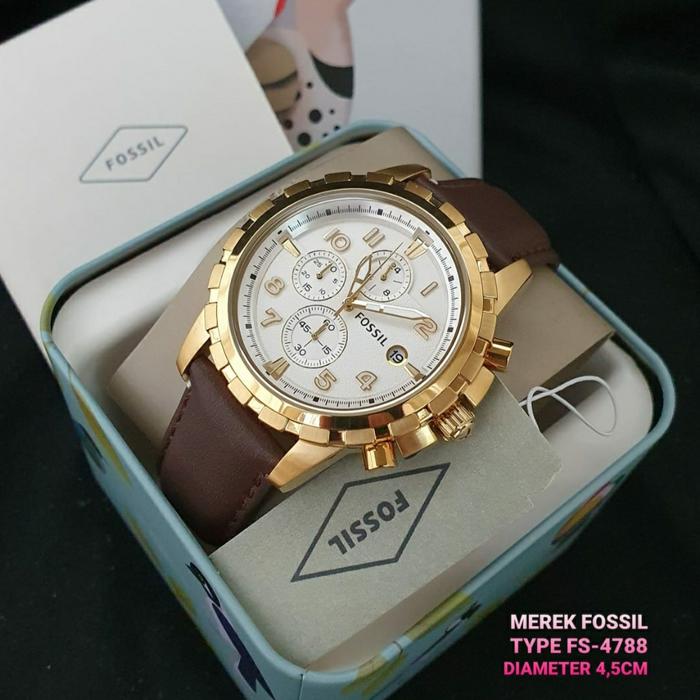 Jam Tangan Pria Fossil Dean FS 4788 FS4788 Original 4.5cm Fullset