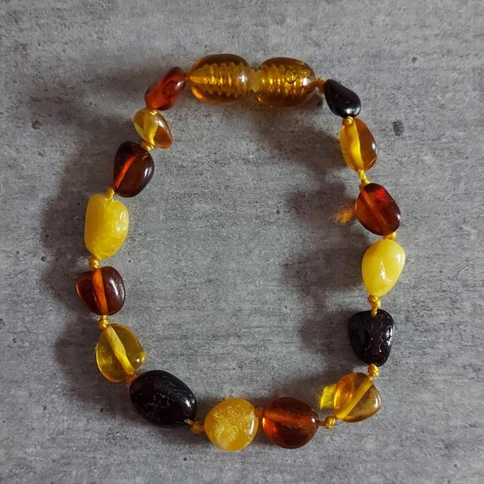 OMWshop Gelang Amber Tumbuh Gigi Bayi Beans Ambe Bracelet 100% USA Lab