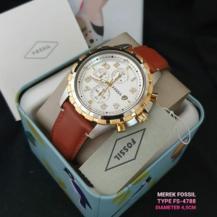 Jam Tangan Pria Fossil Dean FS 4788 FS4788 Original 45mm Fullset