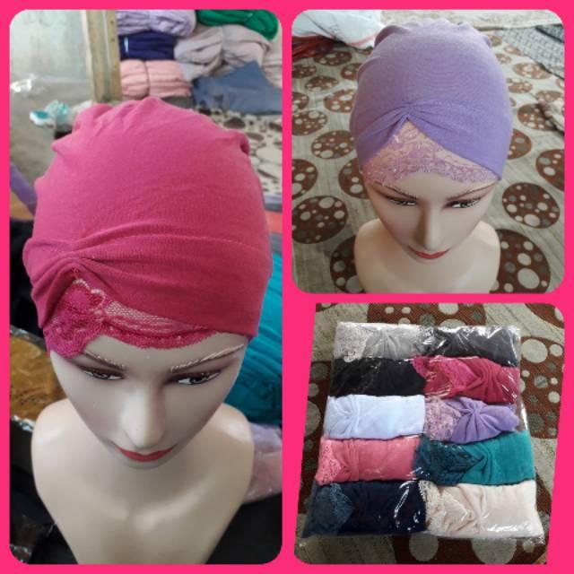 CIPUT KERUT RENDA - DALEMAN KERUDUNG RENDA KERUT - INNER JILBAB