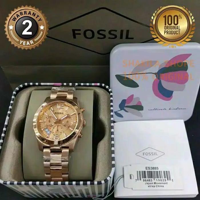 JAM TANGAN WANITA FOSSIL ES3885 SPORT ORIGINAL FULLSET GARANSI RESMI