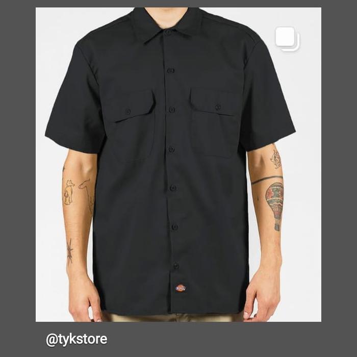 shirt dickies kemeja dickies workwear black shirt original