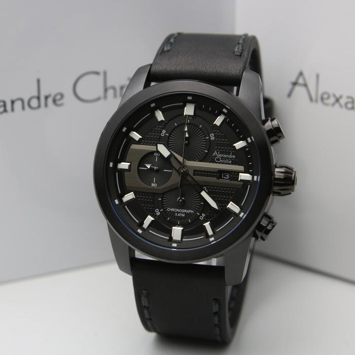 ALEXANDRE CHRISTIE AC 6562 PRIA FULL BLACK LEATHER ORIGINAL