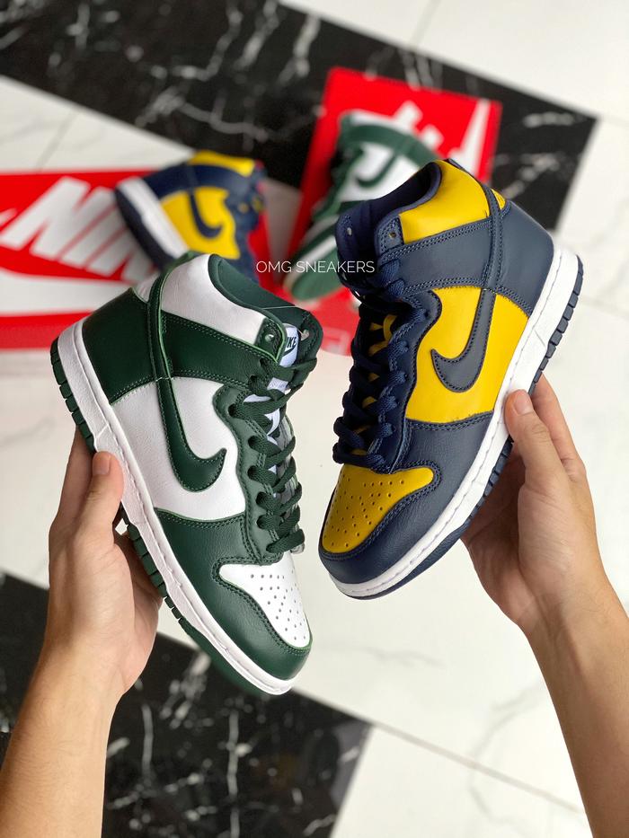 Nike Dunk High Michigan & Spartan Green