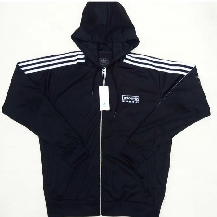 JAKET ADIDAS MUHAMMAD ALI BLACK LIS WHITE
