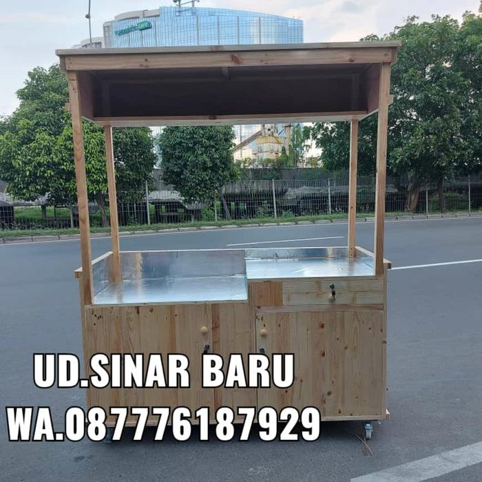 gerobak jati belanda booth kayu / booth minuman / booth kopi