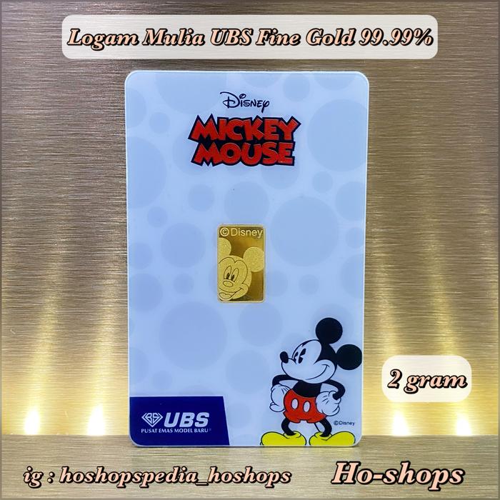 UBS Logam Mulia 2 gram Fine Gold 99.99% Edisi Disney Mickey Mouse