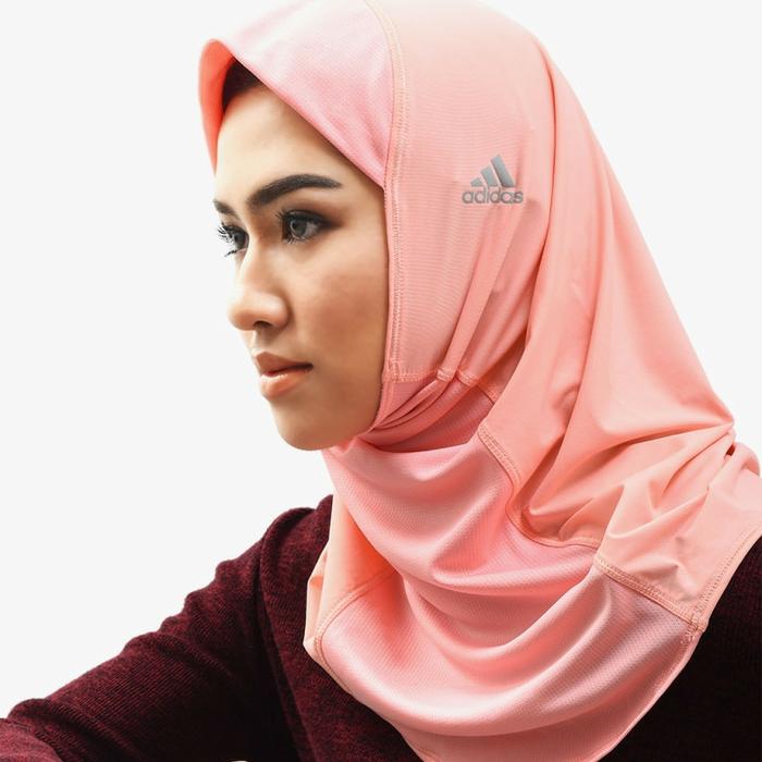 HIJAB SPORT WANITA ADIDAS Running Hijab - Pink ORIGINAL