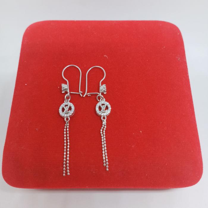 Anting Panjang LV perak silver925 Lapisan emas putih A7