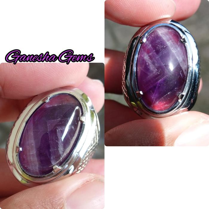 Natural Amethyst Quartz 11.40 Ct - Kecubung unik antik serat Junder