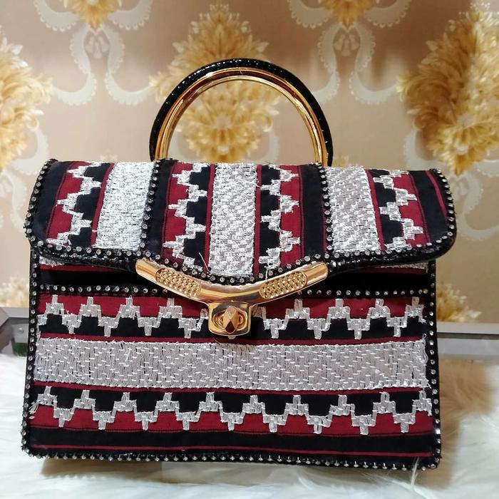 Tas pesta inces tapis Lampung ssb silver