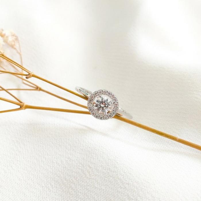 Cincin Emas asli model bunga kembang lempeng