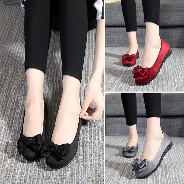 Sepatu Flat Shoes Model Beijing Bahan Breathable Untuk Wanita import