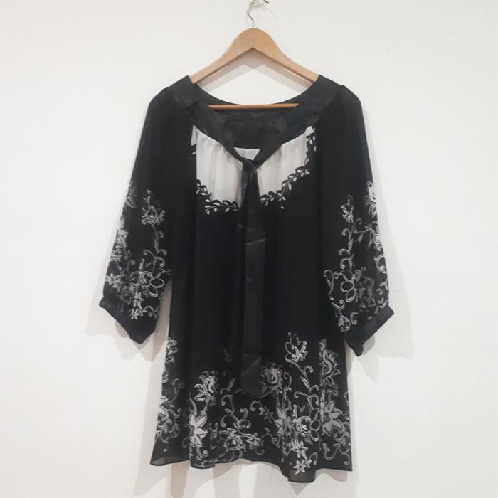 blouse hitam brilliant girl