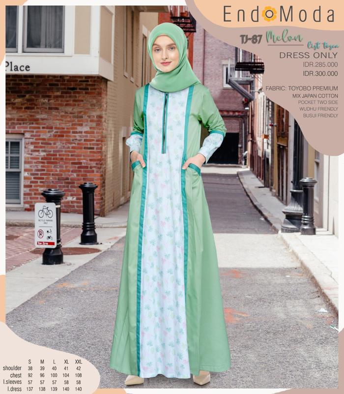 GAMIS MUSLIMAH ENDOMODA TJ 87 MELON