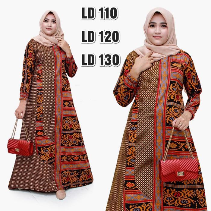 gamis modern/gamis batik wanita model baru /gamis batik jumbo